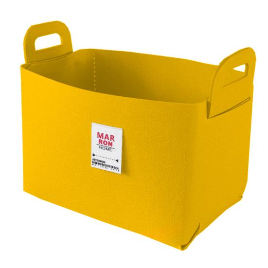 Felt Storage Basket with Handles Foldable Fabric Storage Bin Eco-Friendly Collapsible Organizer Bin for Toys Clothes Blankets Home Laundry