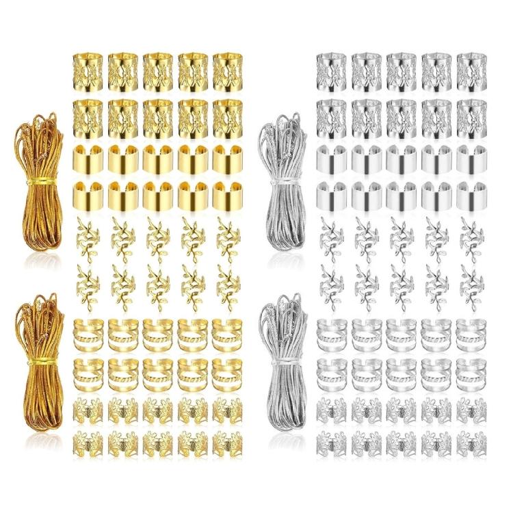 52lots Elegant Hair Extension Link Easy To Use Hair Extension Rings Beads for Braids And Dreadlocks