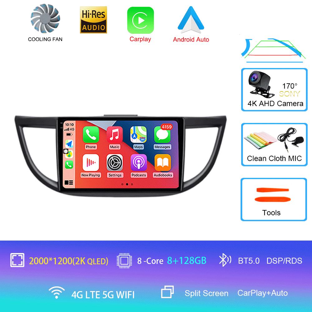 Car Radio Android 14 Carplay Auto Multimedia Player For Honda CRV CR-V 2012-2016 WIFI+4G DSP Autoradio Stereo 2din Head Unit
