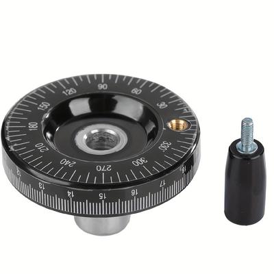 Volant de Precizie din Metal Gravat cu Laser cu Mâner Filetat 8/10mm pentru Control Manual al Uneltei Bancului de Lucru Glisant - Construcție Durabilă din Alte Materiale
