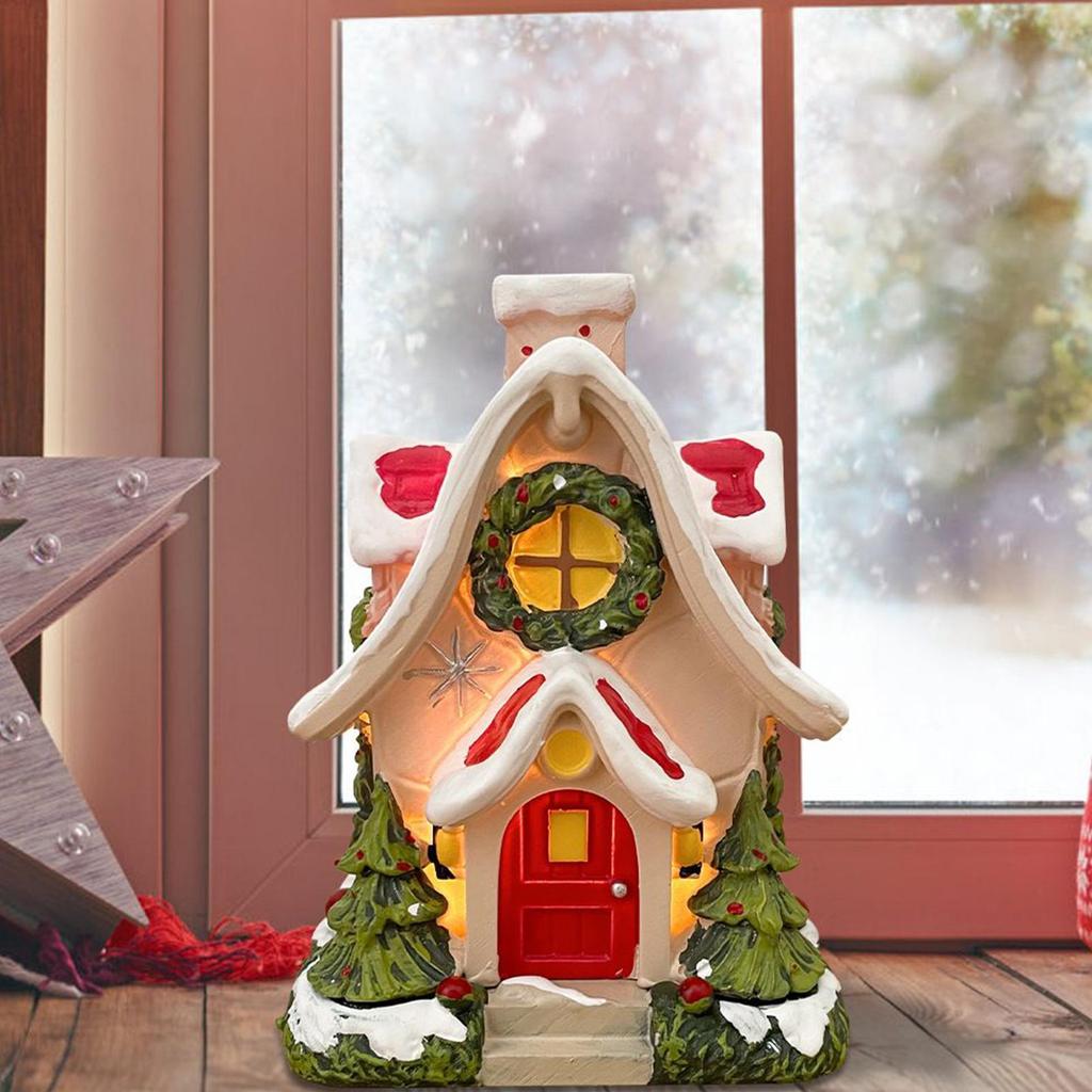Incense Burner Holder Christmas Cabin Tabletop Decor Log Cabin Incense Burner For House Home Living Room Meditation Spa Holiday