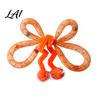 Plush Ball Teaser Toy Mesh Tube Cat Toy Butterfly Shape Interactive Chew with Bells Toys for Multi Households And Balls Flexible Indoor Cats Kittens