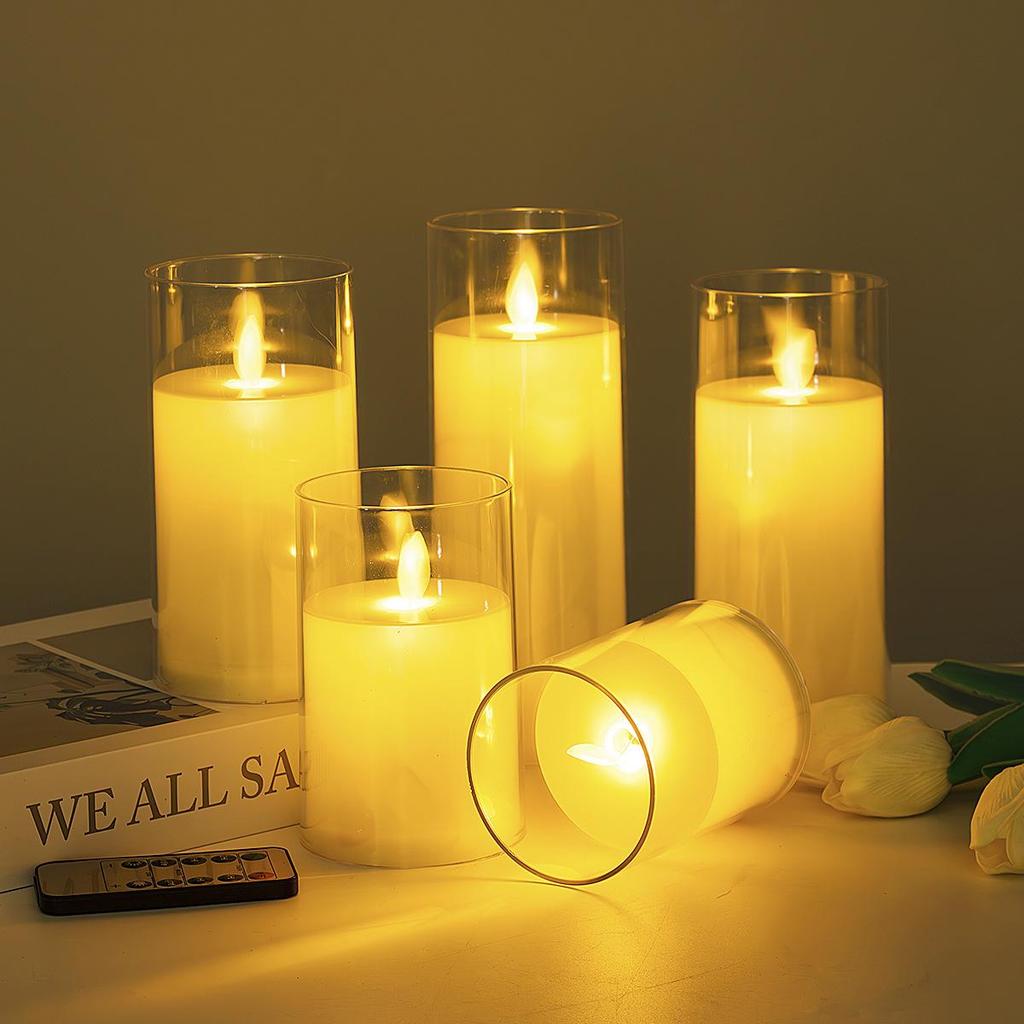 Acryl LED Kerze mit flackernder Flamme und Tassen-Atmosphäre