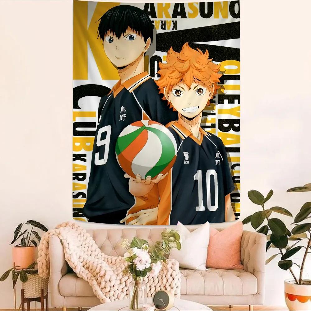 HHaikyuu Anime Volleyball Manga Wandteppich Wandbehang Kunst für Schlafzimmer Wohnzimmer Studentenwohnheim Heimdekoration