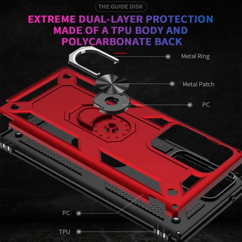 Shockproof Armor Bumper Case for Samsung Galaxy A54 A55 A14 A15 A25 A34 A23 Note 20 S24 Ultra S23 S22 S21 Metal Ring Back Cover