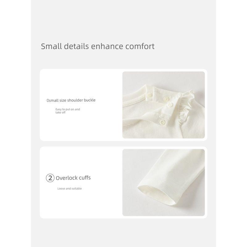 [Same Style In the Mall] David Bella Kidsren's Long-Sleeved T-Shirt 2026 Spring New Style Girls' Pure Cotton Casual Top