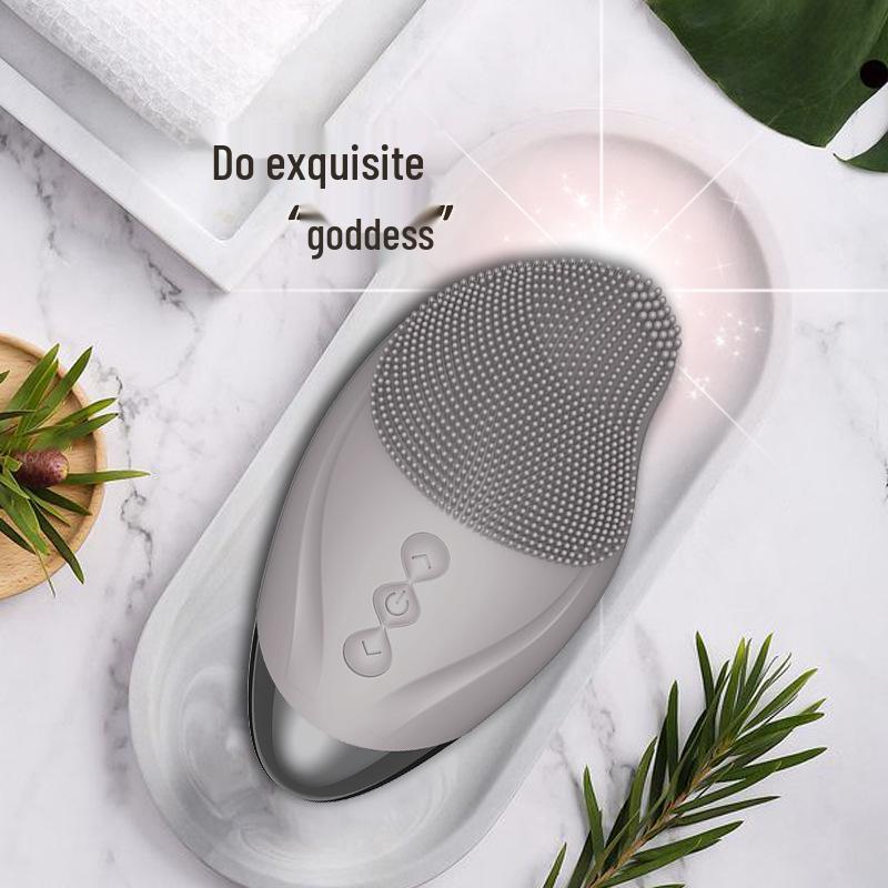 Ultrasonic Warm Facial Cleanser Brush - Silicone Pore Cleaner & Beauty Massager