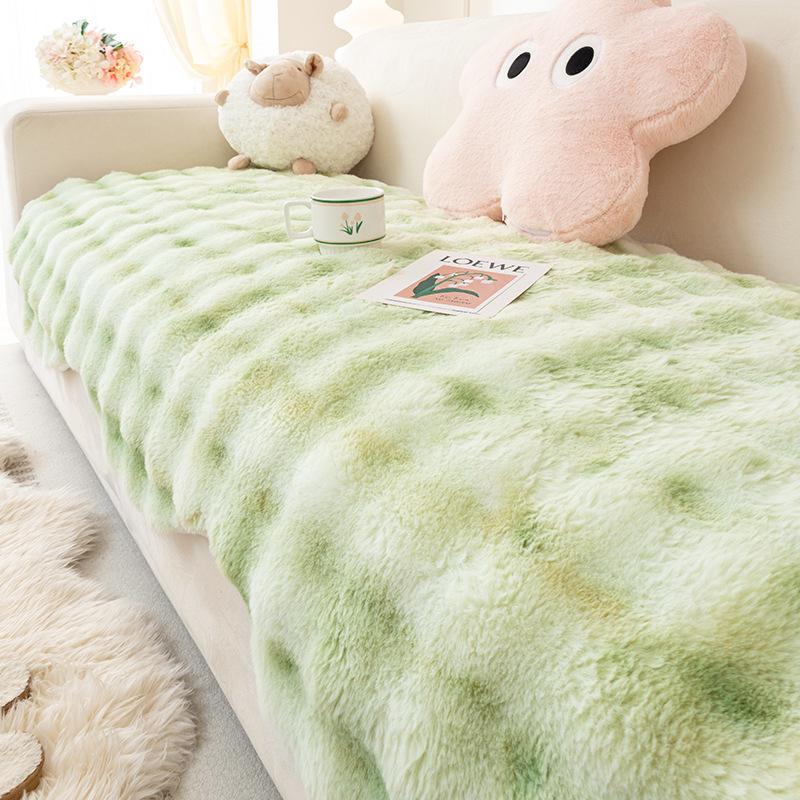 New Special-Shaped Tutu Fleece Sofa Sofa Cushion Winter Plush Seat Cushion Non-Slip Cover Cover Cloth Towel