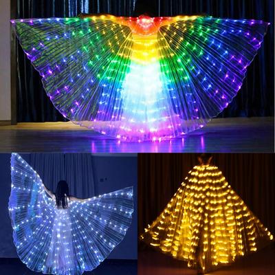 Belly Dance Wings Colorful LED Butterfly Isis Wing Adult Children Dancers Stage Performance Belly Dancing Party Photo Prop