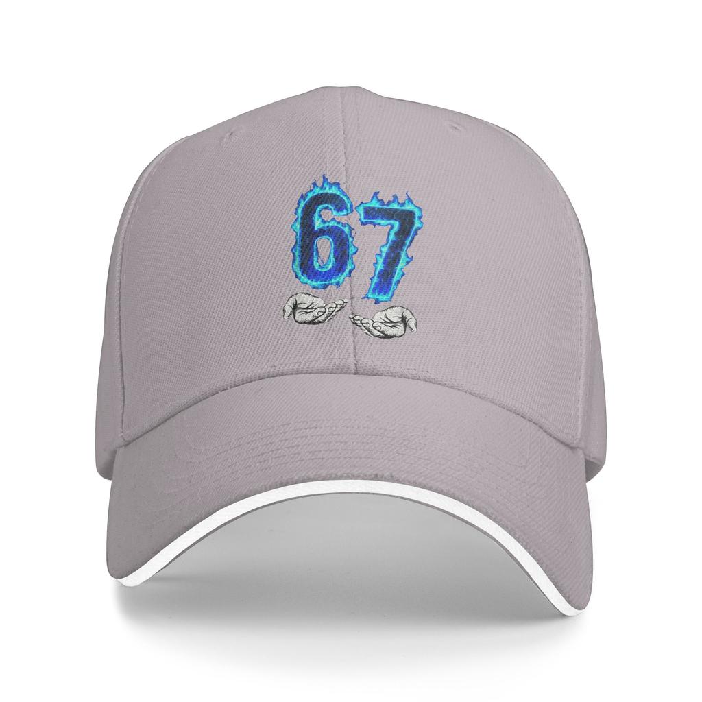6 7 Meme Six Seven 67 Hands Meme Sun Baseball Cap Summer Unisex Men Logo Trucker Hat Sunscreen Stylish Tennis Skate Snapback Cap