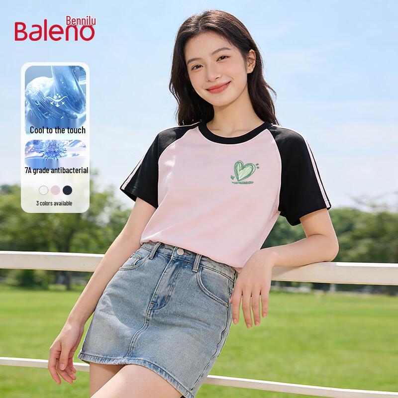 Baleno Women s Contrast Raglan Sleeve Short Sleeve T-Shirt L