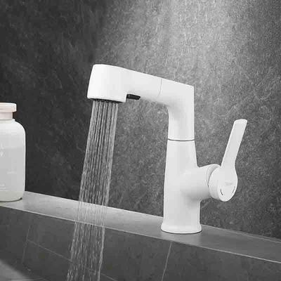 Gun Gray Bathroom Basin Faucet Deck Mounted Pull Out Sink Mixer Tap 360 Rotation Mixer Kitchen Sink Faucet