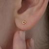 14K Poem Heart Earrings Piercing