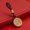 Golden Five Blessings Wealth & Peace Keychain Pendant