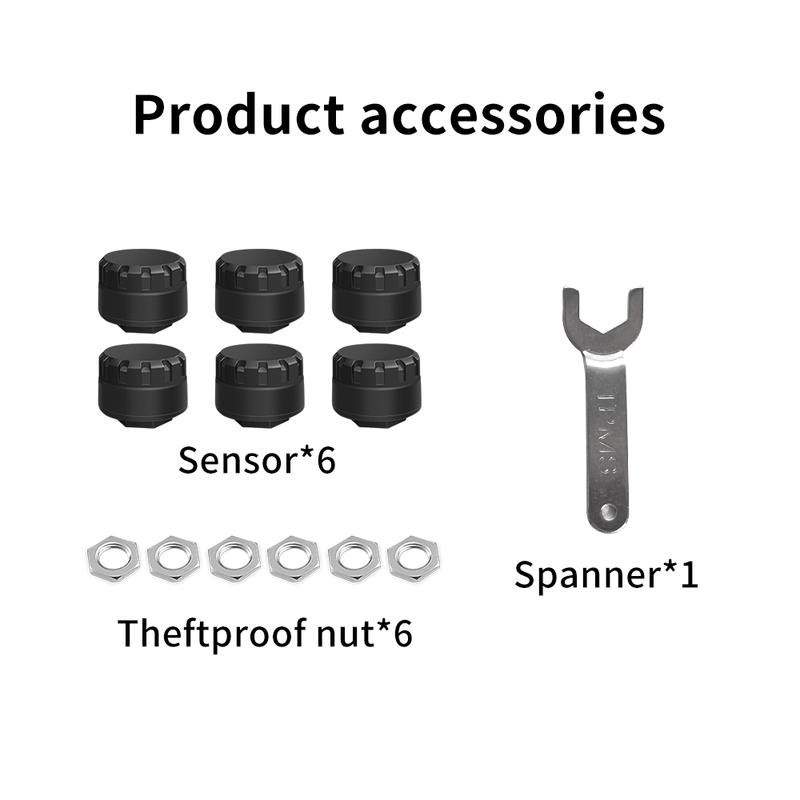 Waterproof IP67 Wireless Bluetooth Tire Pressure Monitor External Sensor BT APP Display Fit All Cars Motorcycle & 6-Wheel Truck