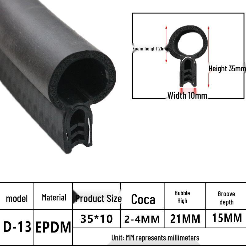 U-Shaped Waterproof Anti-Collision Dustproof Electrical Cabinet Rubber Seal
