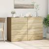VidaXL Buffets 2 Pcs Sonoma Oak 60x39x80 Cm Engineered Wood, Storage Cabinet, Entryway Furniture, Accent Furniture 3276625