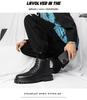 Ins Handsome Martin Boots British Style Hip Hop Zhongbang Short Boots High Waist Eight Hole Leather Shoes