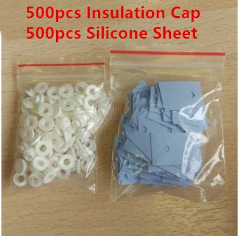 1111Pcs Insulating Tablets Insulation Cap Transistor Pads Circle Insulation Particle Ring Silicone Pad Sheet Strip for M1 Screws