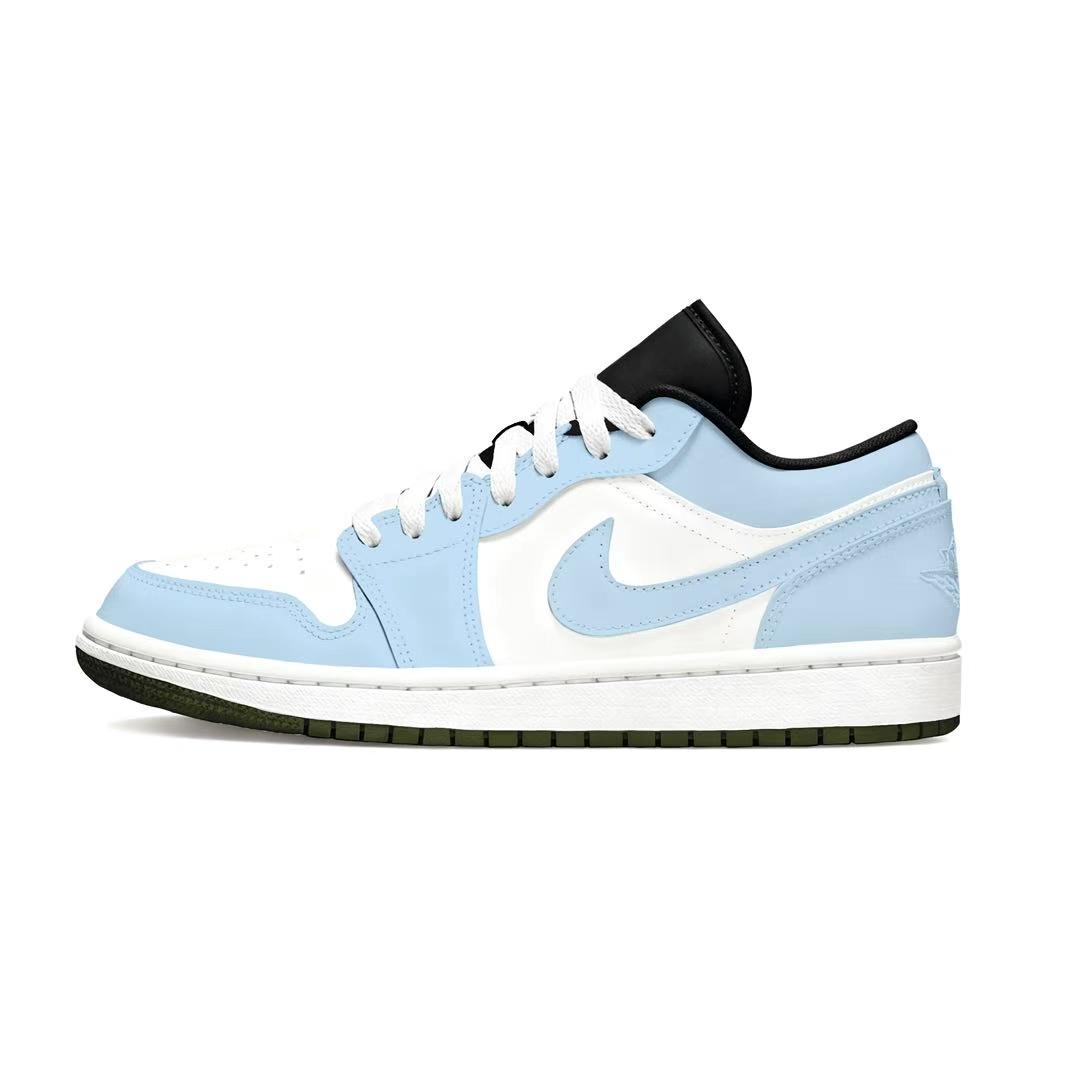 

Jordan Air Jordan 1 Maris Sal Ice Cream Abrasion Resistant Low top Vintage Basketball Shoes Unisex White Blue 553558-092(Team1119-) 36