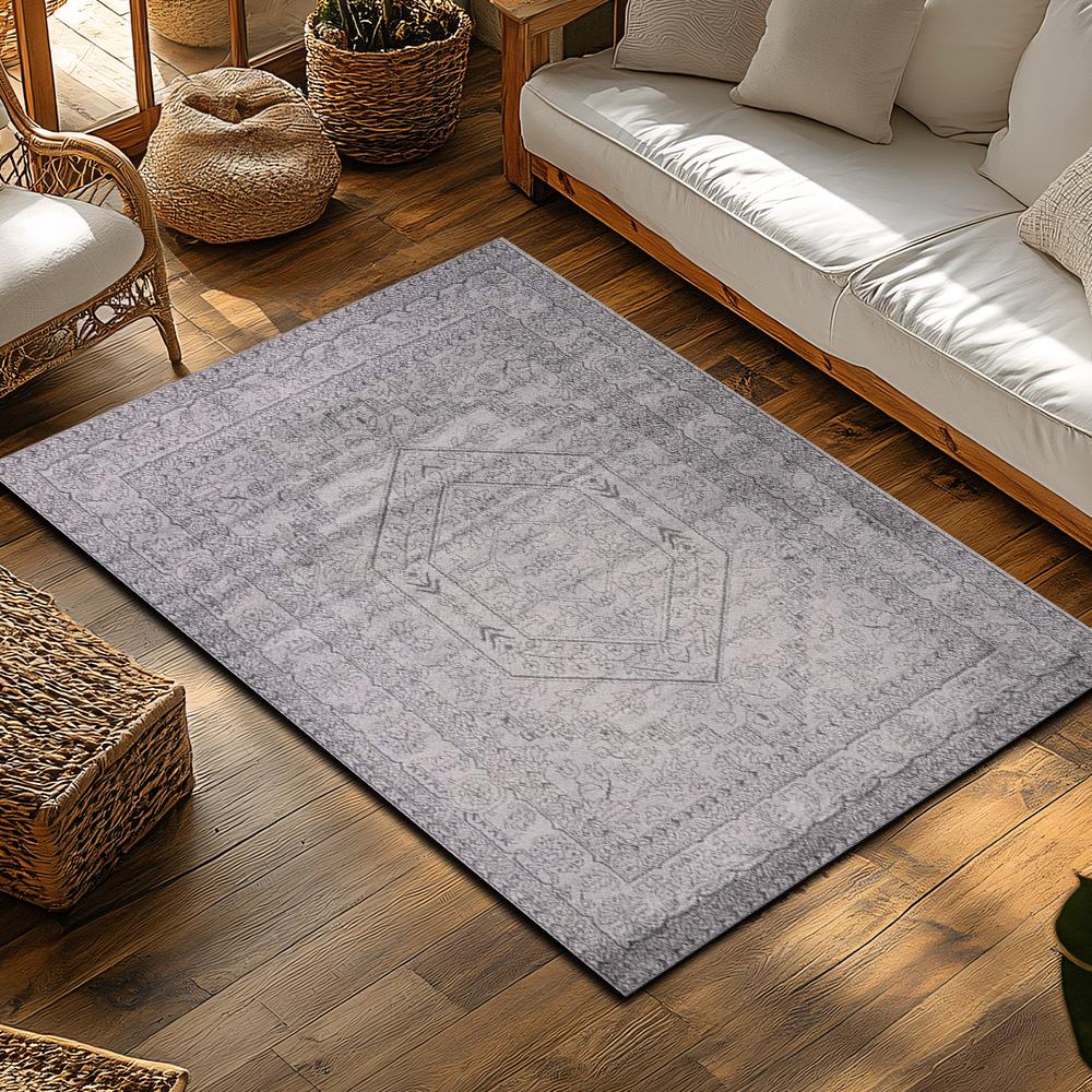 Light Gray Geometric Area Rug, Scandinavian Non-Slip Carpet, Modern Living Room Mat for Cozy Home Decor Ethnic patterns
