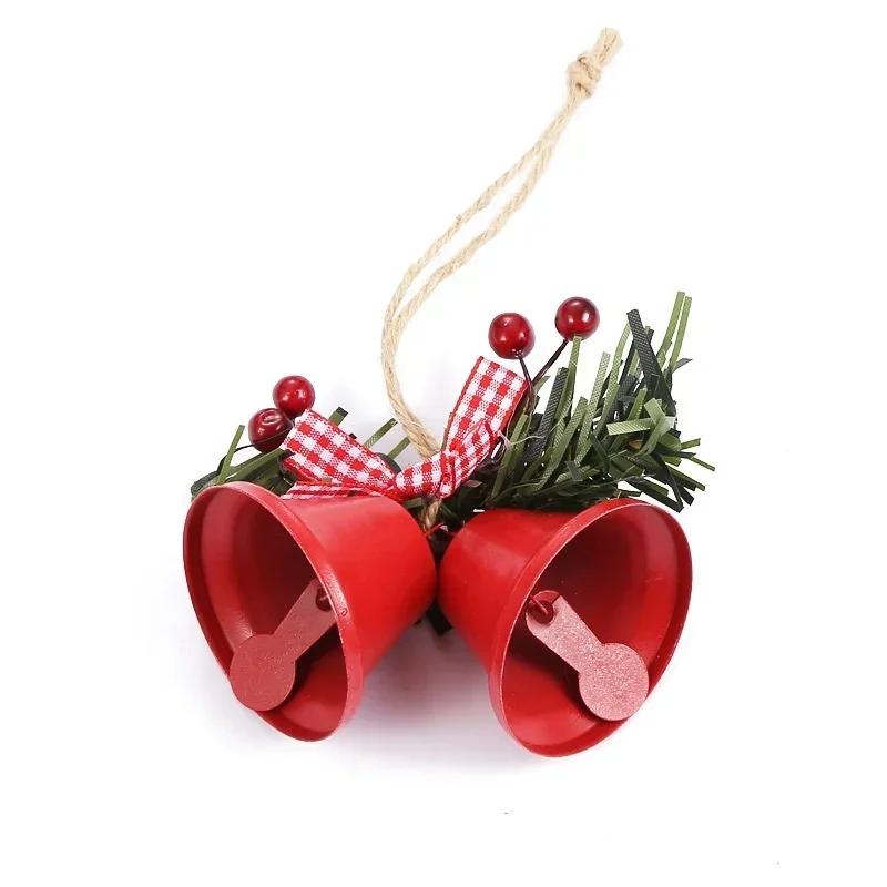 Christmas Decoration Solid Color Metal Horn Bells Iron Christmas Decoration Pendant Accessories Christmas Home Decor Small Tools
