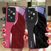 Water Pattern Purple For Oppo A79 5G 58 78 74 60 4G Reno 11F Realme GT 6 11 Note 50 10 C55 X2 Tempered Glass Black Phone Case