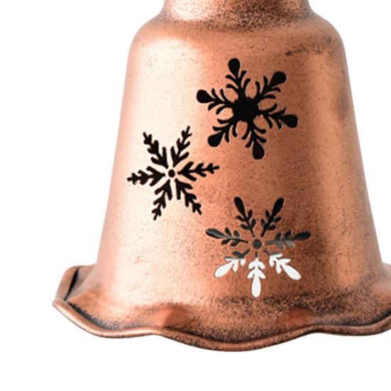 Christmas Bells Ornament Rustic Iron Jingle Bells Christmas Hanging Decoration for Xmas Holiday Tree Doorway Decor