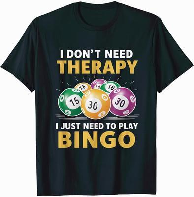 Bingo and Cuddles T-Shirt Funny Graphic Tee for Game Night Comfort Black