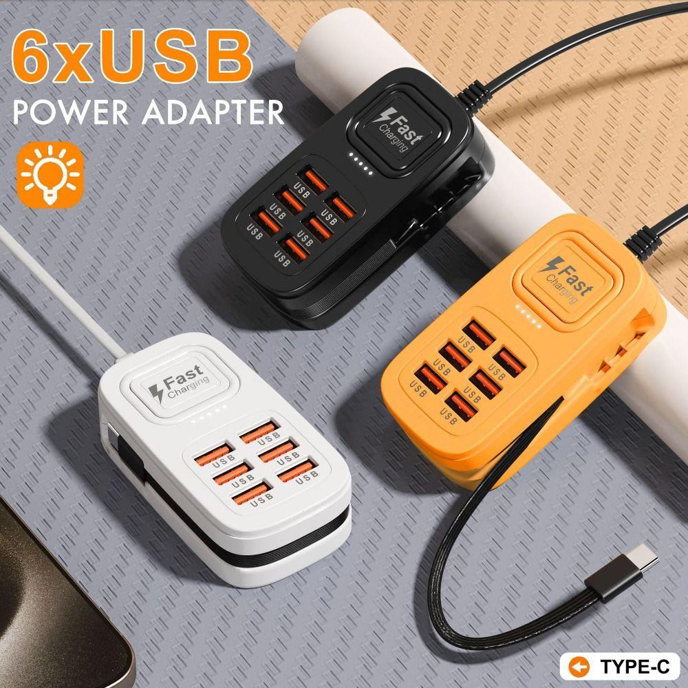 USB Type-C Fast Charging Station Multiple Ports Desktop Charger Power Socket Adapter  Home Office