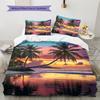 Beach Sea Shell Pattern Bedding Quilt Set Quilt Cover Pillowcase Home Decoration Birthday Gift (1 * duvet cover + 2 * pillowcase, without core)