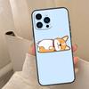 Cartoon Corgi Phone Case For iPhone 16 15 14 11 12 13 17 Pro Max mini 15 16 Plus 16e 17 Air Cover Coque