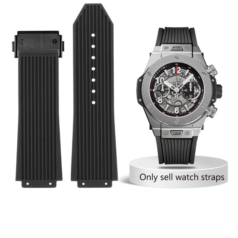 Řemínek pro HUBLOT BIG BANG Silikonový vysoce kvalitní Vodotěsný Pánský Řemínek k hodinkám Řetízkový Hodinky Gumový Náramek řemínek 26*19mm
