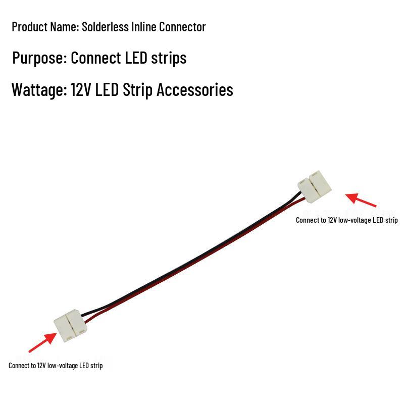 Solderless Connector Cable for LED 3528/5050 Strip Light - Seven-Color Snap, Low Voltage