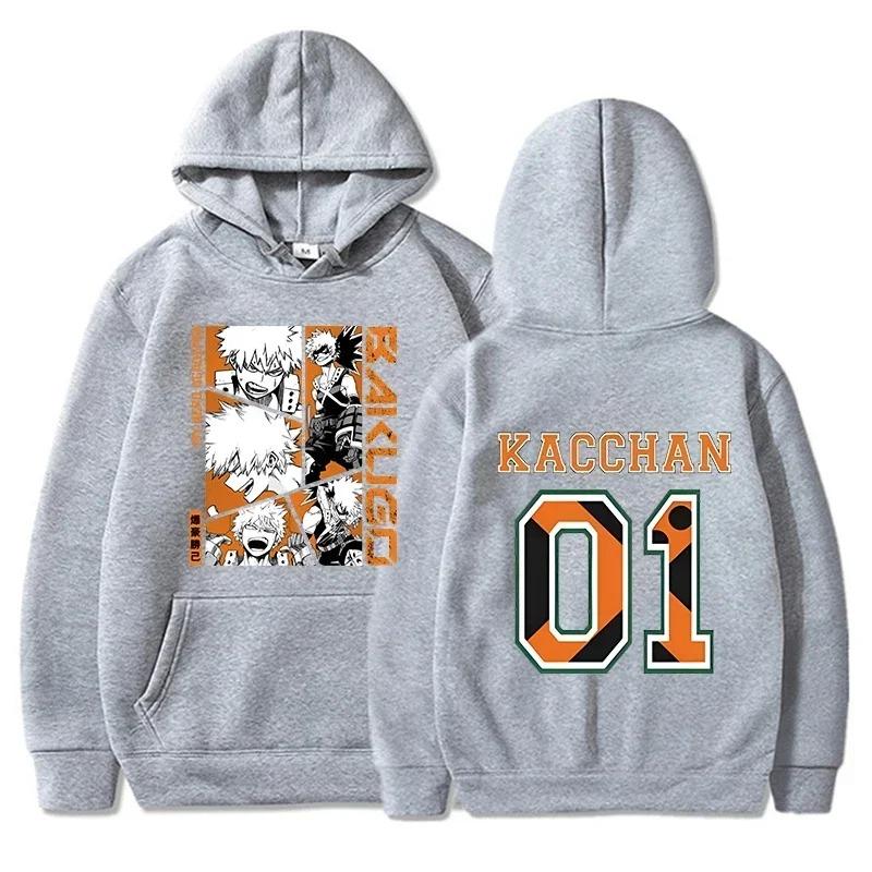 Anime Bakugou Katsuki Printed Hoodies for Men and Women, Fashionable Pullovers for Autumn and Winter, and Women's Sweatshirts