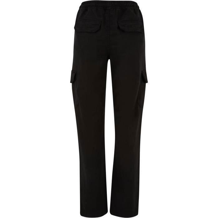Pantalon Cargo Femme - Urban Classics - Twill - Taille Haute - Noir - Confortable Et Tendance