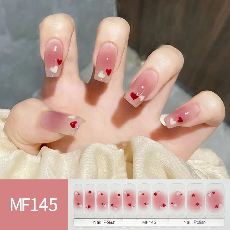 

European-American Tulip Nail Art Stickers - Simple French Nail Decals (Set of 20)
