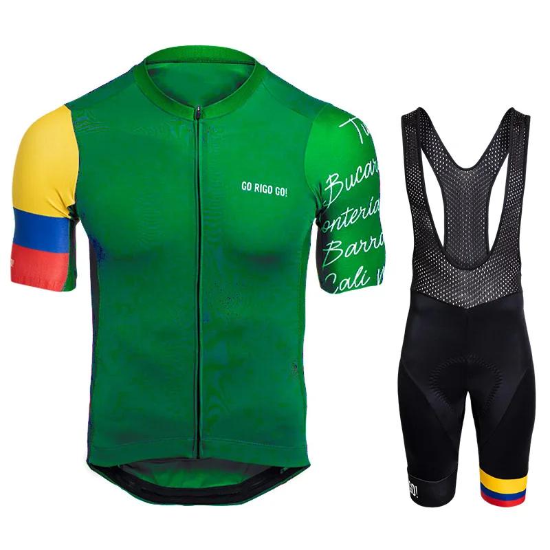 2026 Go Rigo Go Herr Cykeltröja Lag Cykeltröjor Sommar Kortärmad Kläder Cyklar Gel Hängselshorts Set Cykelkläder Tröja