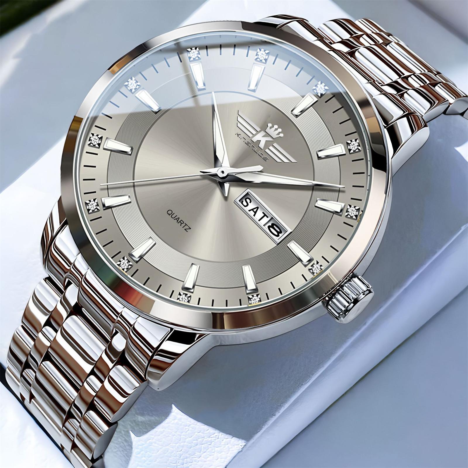 

Мужские водонепроницаемые светящиеся наручные часы-будильник для бега One Size