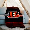 Cincinnati Bengals LOGO printed throw blanket—soft,warm;versatile blanket for all seasons—perfect as &air-conditioning throw,nap blanket