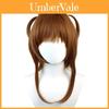Card Captor Kinomoto Sakura Brown Wig Cosplay Double Ponytail For Adult/children