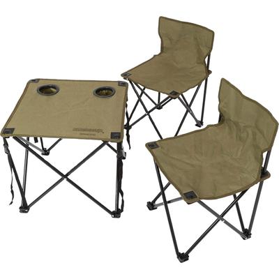 Nameless Age Outdoor Table and Chair with Storage Solo Easy To KHAKI 3-Piece Set, Compact, Bag, NODB-410, Camping, Camping, Lightweight, Assemble,