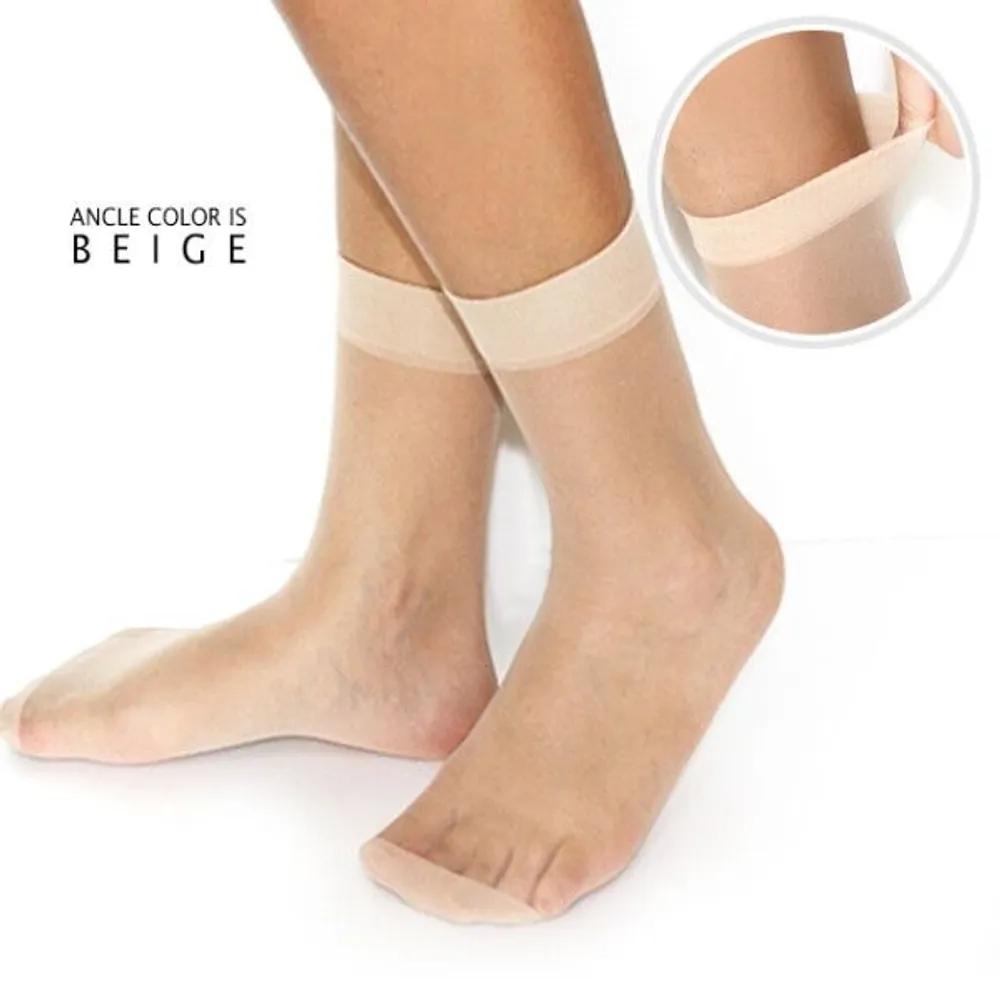 [J.Cotton] Sock-style Ankle Stockings 10 Pairs Natural Coffee 10 Sheets