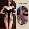 Passion Bodysuit Set: Open Crotch Uniform with Quick Release