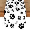 Pet Dog Paw Table Runner Puppy Themed Birthday Party Decorations Table Cover for Pet Paw Birthday Party Supplies Tablecloth