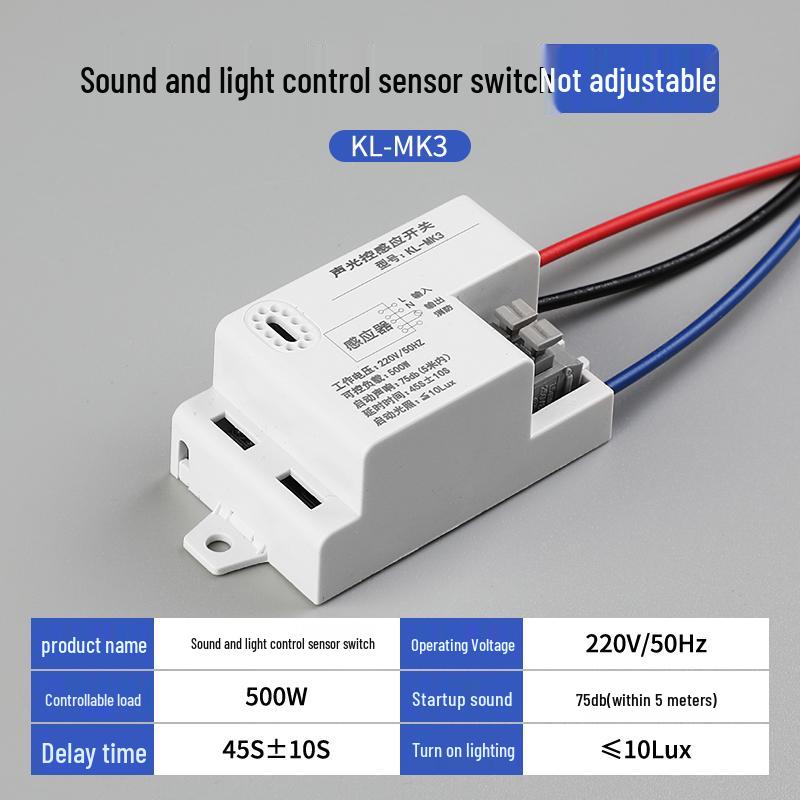 Voice-Activated LED Stairwell Sensor: Intelligent 220V Sound & Light Control with Delay