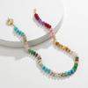 Unique Natural Stone Beadwork Necklace and Bracelet Gradient Color Gemstones Bead Accessories Stylish Party Jewelry