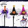 Small Dogs Witch Cap Halloween Pet Lace Hat Photography Outfit for Small Medium Dogs Cosplay Costume Pet Festival Hat