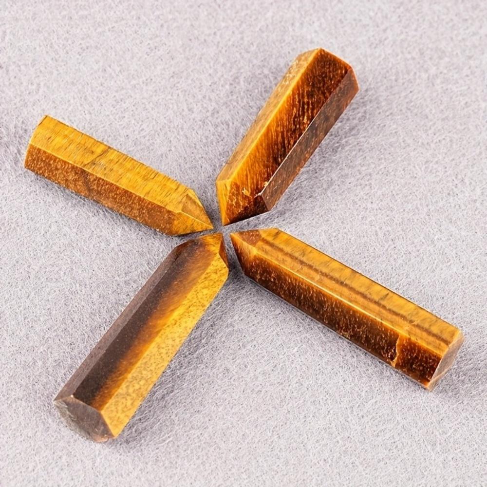 Natural Crystal Tiger Eye Stone Energy Column Obelisk Hand Polished Crystal Pillar Healing Gem Specimen Mineral Home Decor