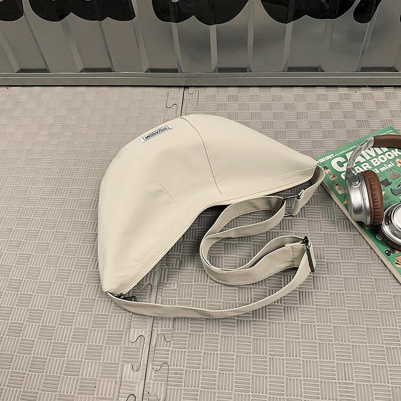 Versatile Dumpling Bag Female Personality Solid Color Messenger Bag Trendy Brand Commuter Shoulder Bag Light Mobile Phone Bag Male